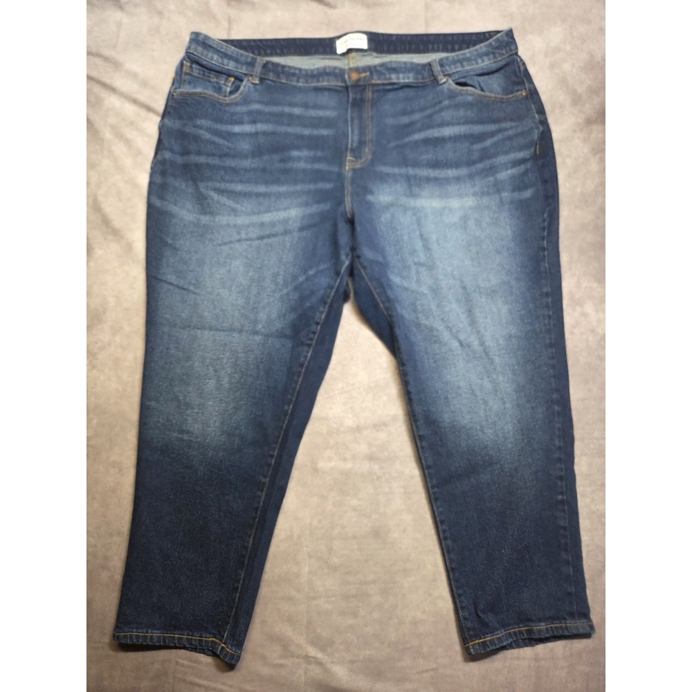 Lane Bryant Plus Size 24P Flex Magic Jeans MidRise Boyfriend Stretch Blue